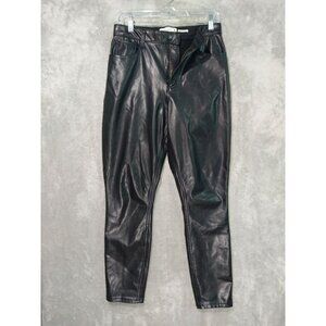 Abercrombie & Fitch Pants Womens 29/8 Black Faux Vegan Leather Skinny High Rise